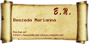 Beszeda Marianna névjegykártya